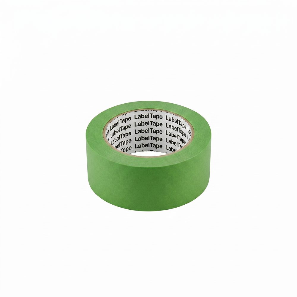 Green labelling tape roll for moving boxes